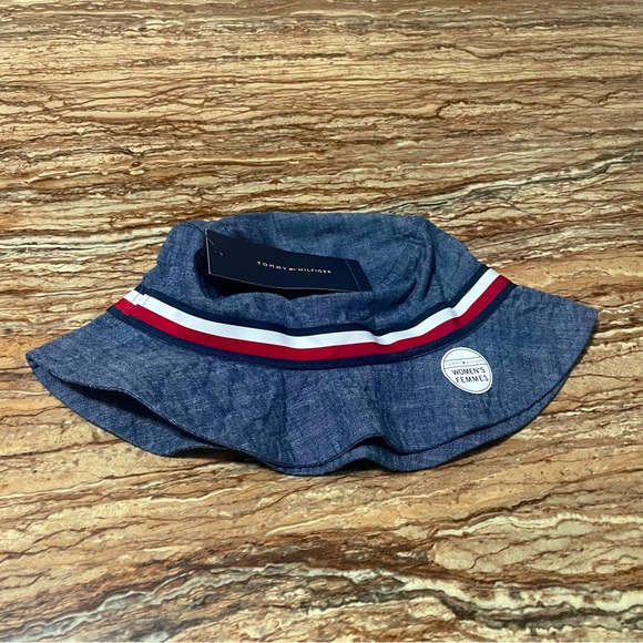 Tommy Hilfiger Denim Chambray Stripe Bucket Hat NWT main image 2